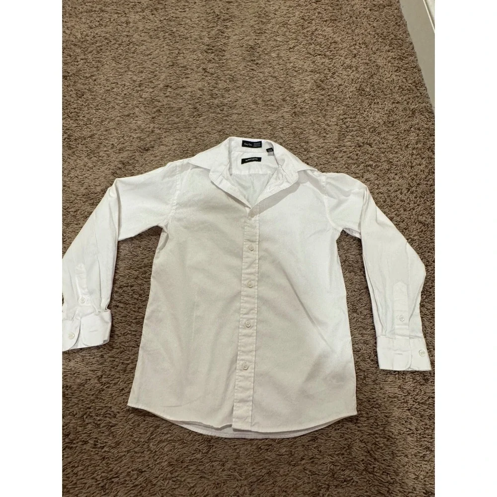 Nordstrom Teen Boy Outfit  White Button Down Shirt Size 10 & Khaki Pants Size 12